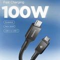 Spigen Essential EB10020CC USB-C-kabel 100W - 5Gb/s, 2m - Sort
