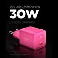 Spigen Essential EE301EU-GAN 30W GaN USB-C-hurtigoplader – lyserød
