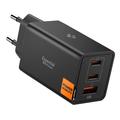 Spigen Essential EE673EU 3-port hurtig vægoplader 67W - Sort