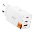 Spigen Essential EE673EU 3-port hurtig vægoplader 67W - Hvid