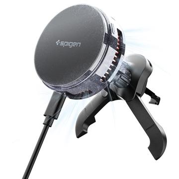 Spigen Essential EV25MFAQ Qi2.2 Peltier MagSafe bilholder/oplader 25W - Sort