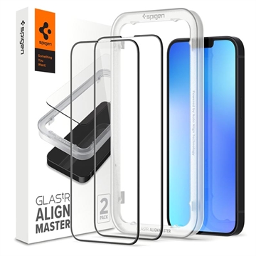 Spigen Glas.tR AlignMaster FC iPhone 13 Pro Max/14 Plus/15 Plus Hærdet glas - Sort