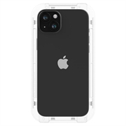 iPhone 15 Plus Spigen Glas.tR Ez Fit Full Cover Hærdet Glas Skærmbeskyttelse - 2 Stk. - Sort Kant