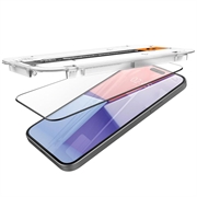 iPhone 15 Pro Spigen Glas.tR Ez Fit Full Cover Hærdet Glas Skærmbeskyttelse - 2 Stk. - Sort Kant