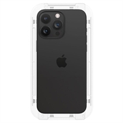 iPhone 15 Pro Max Spigen Glas.tR Ez Fit Full Cover Hærdet Glas Skærmbeskyttelse - 2 Stk. - Sort Kant