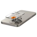 iPhone 16 Pro/16 Pro Max/17 Pro/17 Pro Max Spigen Glas.tR Ez Fit Optik Pro Kamera Linse Hærdet Glas - Naturligt titanium