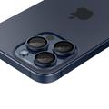 Spigen Glas.tR Ez Fit Optik Pro iPhone 14 Pro/14 Pro Max/15 Pro/15 Pro Max Kamera Linse Hærdet Glas - Blue Titanium