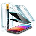 iPhone 15 Plus Spigen Glas.tR Ez Fit Privacy Hærdet Glas - 2 Stk.
