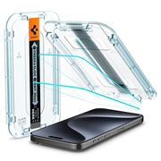iPhone 15 Pro Max Spigen Glas.tR Ez Fit Hærdet Glas Skærmbeskyttelse - 2 Stk.