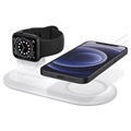 Spigen MagFit Duo Opladnings Dock til Apple MagSafe, Apple Watch - Hvid