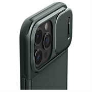 iPhone 15 Pro Max Spigen Optik Armor Mag Cover - Mørkegrøn