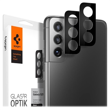 Spigen Optik.tR Samsung Galaxy S21 5G Kamera Linse Pansret glas - Sort