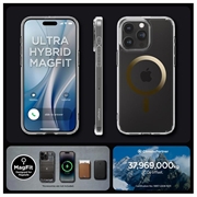 iPhone 15 Pro Max Spigen Ultra Hybrid Mag Cover - Guld / Klar