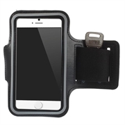 iPhone 6/iPhone 6S Sport Gym armbånd med gennemsigtig taske - Sort
