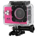 Sports SJ60 Vandtæt 4K WiFi Action Kamera - Hot Pink