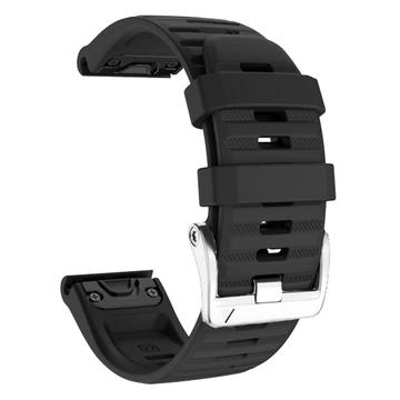 Sportsrem i silikone til Garmin Fenix 3 / 3 HR / 5X / 5X Plus / 6X / 6X Pro - Sort