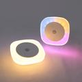 Firkantet magnetisk LED-natlampe med bevægelsessensor