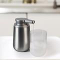 Automatisk sæbedispenser i rustfrit stål, 350ml - grå