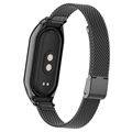 Xiaomi Smart Band 8 Mesh-Strop i Rustfrit Stål med Etui - Sort
