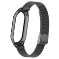 Xiaomi Smart Band 8 Mesh-Strop i Rustfrit Stål med Etui - Sort