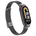 Xiaomi Smart Band 8 Mesh-Strop i Rustfrit Stål med Etui - Sort