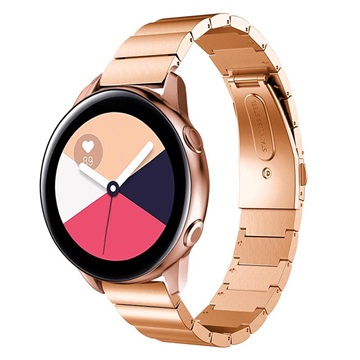 Samsung Galaxy Watch Active Rustfrit Stål Spænderem - Rødguld