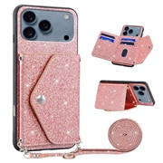 iPhone 17 Pro Stardust Cover med Kortholder - Pink
