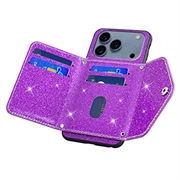 iPhone 17 Pro Stardust Cover med Kortholder - Lilla