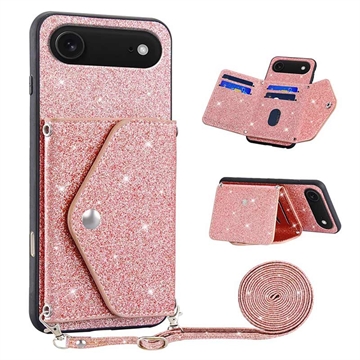 iPhone Air Stardust Cover med Kortholder - Pink