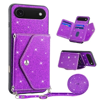 iPhone Air Stardust Cover med Kortholder - Lilla