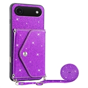 iPhone Air Stardust Cover med Kortholder - Lilla