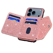iPhone 17 Pro Max Stardust Cover med Kortholder - Pink