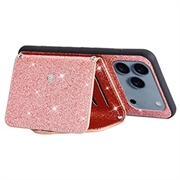 iPhone 17 Pro Max Stardust Cover med Kortholder - Pink