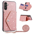Stardust Samsung Galaxy A14 Cover med Kortholder - Pink