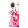 Style Series Nokia G10/G20 Cover med Kortholder - Pink Blomster