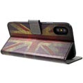 Style Series iPhone X / iPhone XS Flip Taske med Plads til Kort - Union Jack