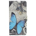 Style Series iPhone 11 Cover med Kortholder - Blå Sommerfugl