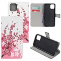 Style Series iPhone 11 Cover med Kortholder - Pink Blomster