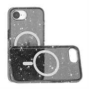 iPhone 16e Stylish Glitter Series Hybrid Cover - MagSafe kompatibel - Sort