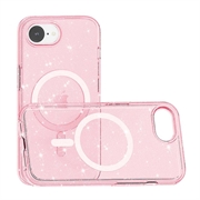 iPhone 16e Stylish Glitter Series Hybrid Cover - MagSafe kompatibel - Pink