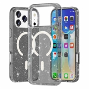 iPhone 18 Pro Stylish Glitter Series Hybrid Cover - MagSafe kompatibel - Sort