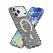 iPhone 18 Pro Stylish Glitter Series Hybrid Cover - MagSafe kompatibel - Sort