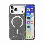 iPhone 18 Pro Stylish Glitter Series Hybrid Cover - MagSafe kompatibel - Sort
