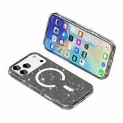 iPhone 18 Pro Stylish Glitter Series Hybrid Cover - MagSafe kompatibel - Sort
