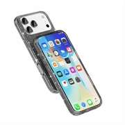 iPhone 18 Pro Stylish Glitter Series Hybrid Cover - MagSafe kompatibel - Sort
