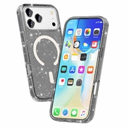 iPhone 18 Pro Max Stylish Glitter Series Hybrid Cover - MagSafe kompatibel - Sort