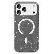 iPhone 18 Pro Max Stylish Glitter Series Hybrid Cover - MagSafe kompatibel - Sort