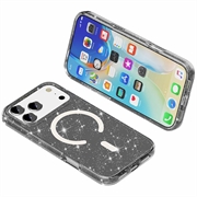 iPhone 18 Pro Max Stylish Glitter Series Hybrid Cover - MagSafe kompatibel - Sort