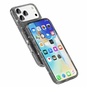 iPhone 18 Pro Max Stylish Glitter Series Hybrid Cover - MagSafe kompatibel - Sort