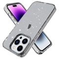 Stylish Glitter Series iPhone 14 Pro TPU Cover - Sort